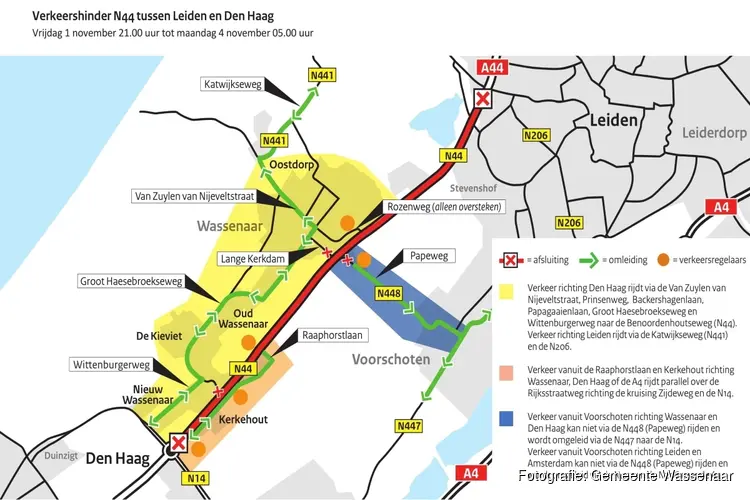 Laatste weekend werkzaamheden Rijkswaterstaat aan de Rijksstraatweg A44/N44