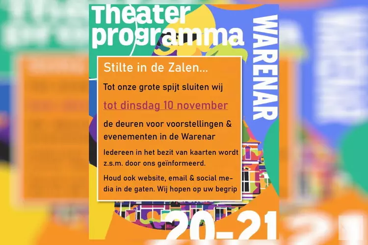 Stilte in de zalen van theater Warenar