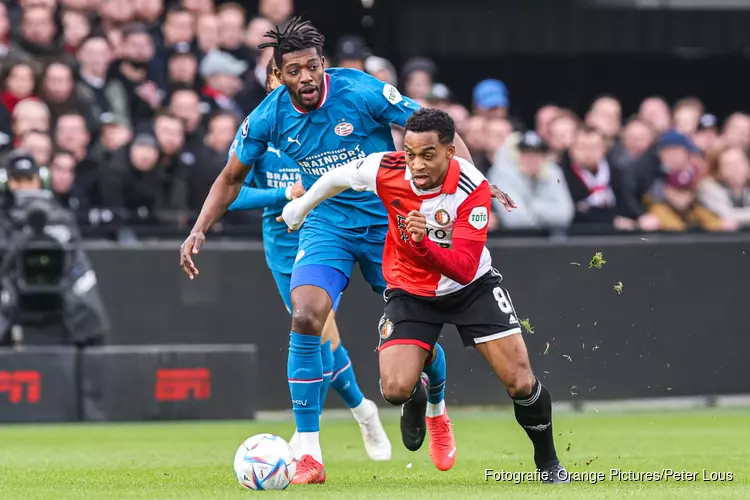 Feyenoord in slotfase naast tien man van PSV